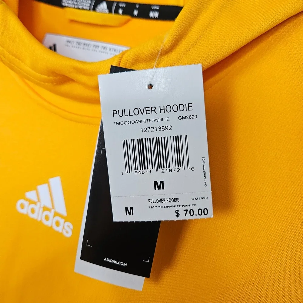 Adidas Aeroready Pullover‎ Hoodie Mens Size Medium Yellow White GM2690 New